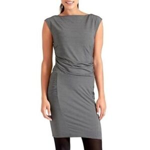 Athleta Micro Stripe Sleeveless Ruched‎ Westwood Dress Women's Size Small